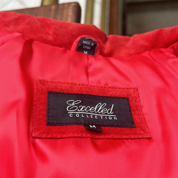 Excelled Collection Medium Red Embroidered Jacket - Picture 4 of 8